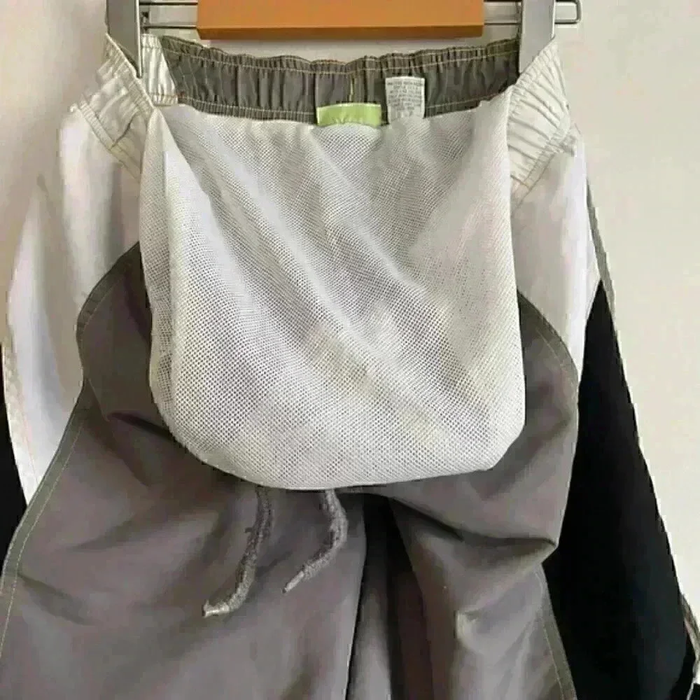 Green Dog Grey & Black Men’s Swim Shorts